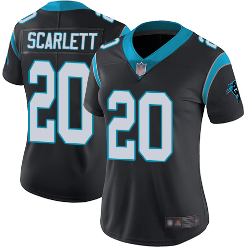 Carolina Panthers Limited Black Women Jordan Scarlett Home Jersey NFL Football #20 Vapor Untouchable->carolina panthers->NFL Jersey